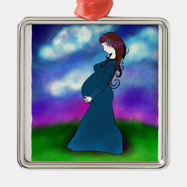 "Patience" Metal Ornament (Front)