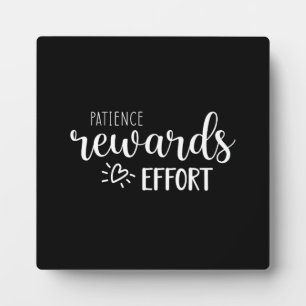 Patience Rewards Effort, Hustle Success Gym Plaque