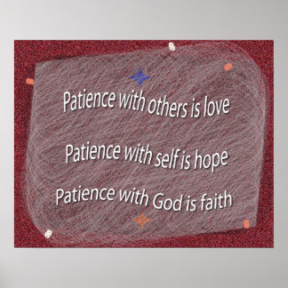 Patience with God Poster