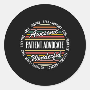 Patient Advocate Inspire Classic Round Sticker
