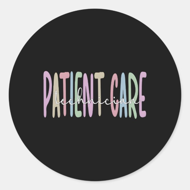 Patient Care Tech Patient Care Technician Classic Round Sticker (Front)