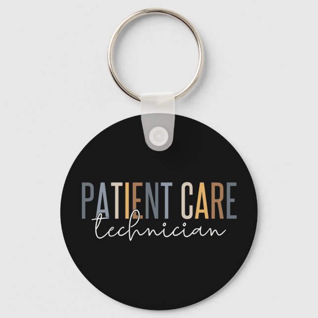 Patient Care Technician PCT Gifts Keychain (Front)
