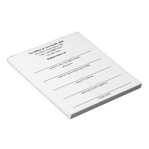 Patient Referral Form - Doctor's Office White Notepad