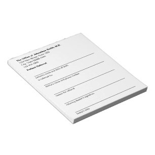 Patient Referral Form for Doctor's Office White Notepad