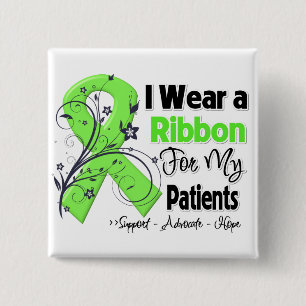 Patients - Lymphoma Ribbon 2 Inch Square Button