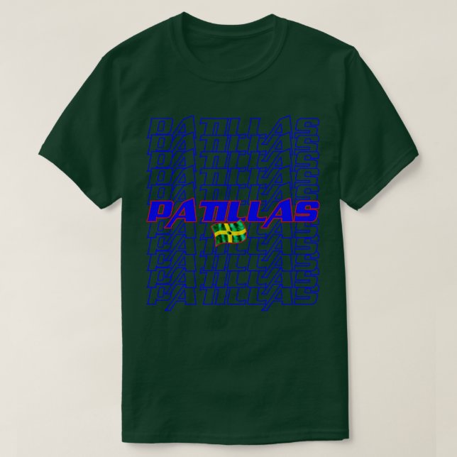 Patillas Cascade text T-Shirt (Design Front)