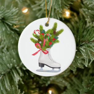 Patin à glace personnalisé pour décoration de Noël