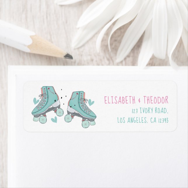 Patinage à rouleaux d'anniversaire Pastel (En situation)