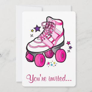 Patinage à roulettes Invitation à la fête d'annive