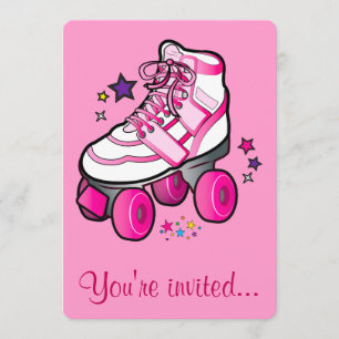Patinage à roulettes Invitation à la fête d'annive