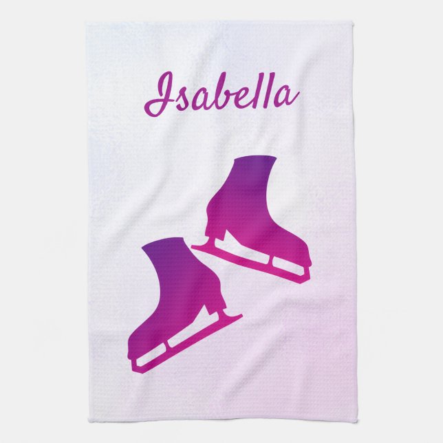 Patinage à serviette de glace patinée rose violet (Vertical)