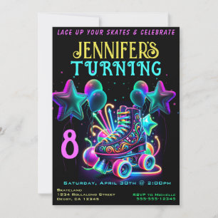 Patinage Anniversaire Fête Invitation