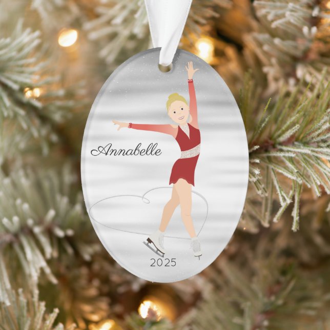 Patinage artistique Blonde en rouge (Arbre)