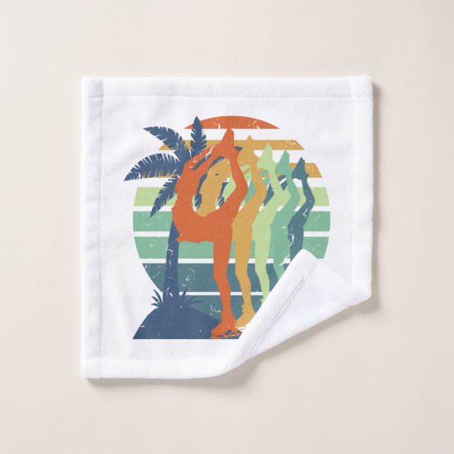 Patinage artistique rétro, patinage, patinage sur  (Gant de toilette)