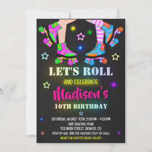 Patinage d'anniversaire invitation invitation de l