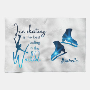 Patinage de glace pente de la serviette bleue meil