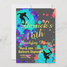 Patinage Invitation d'anniversaire