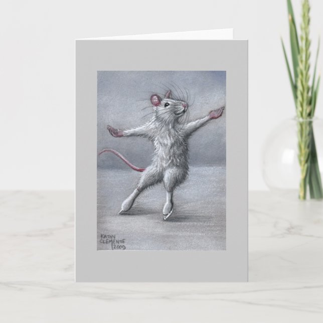 Patinage sur carte de rat de glace (Devant)
