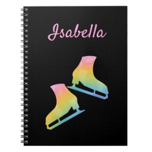 Patinage sur glace carnet figure patinage arc-en-c