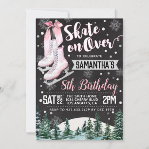 Patinage sur glace Invitation Anniversaire