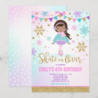 Patinage sur glace Invitation Glace Skating Party 