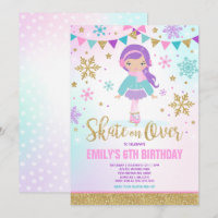 Patinage sur glace Invitation Glace Skating Party