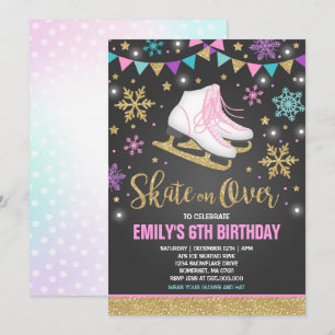 Patinage sur glace Invitation Glace Skating Party 