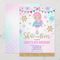 Patinage sur glace Invitation Glace Skating Party