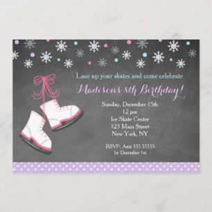 Patinage sur glace Invitations pour filles