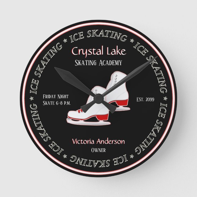 Patinage sur glace Patinage Horloge murale (Recto)