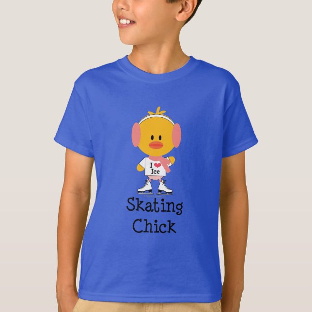 Patinage sur glace poussins T-shirt bio pour enfan (Devant)