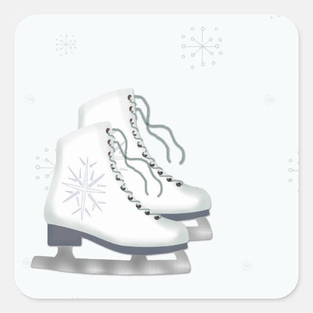 Patinage sur glace, Sticker pour les flocons de ne (Devant)