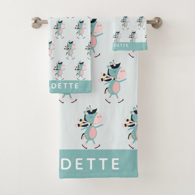 Patinage sur glace Unicorn rose Turquoise Personna (En situation)