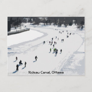 Patinage sur le canal Rideau - Carte postale