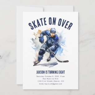 Patinage sur plus de hockey sur glace Invitation d