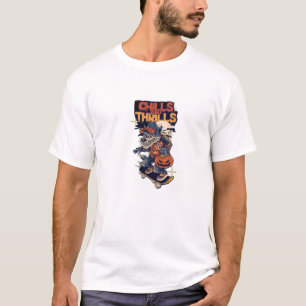 Patineur Werewolf Halloween T-Shirt - Retro "Chill