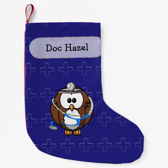 pating Doc owl - Christmas sock (Front)