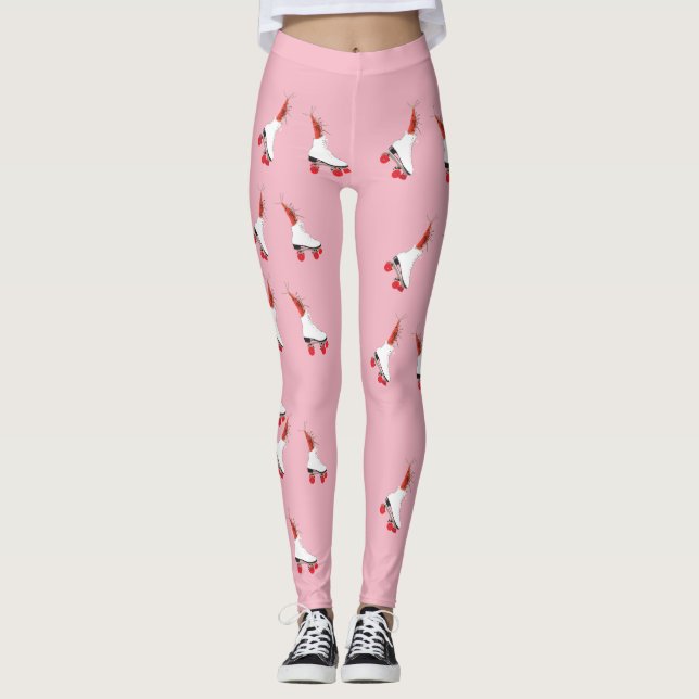 Patins à rouleaux pour tous Leggings personnalisés (Devant)