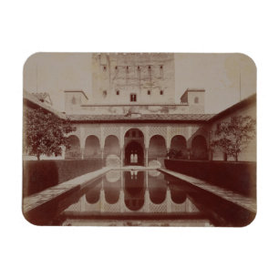 Patio de los Arrayanes, Alhambra, c.1875-80 (sepia Magnet