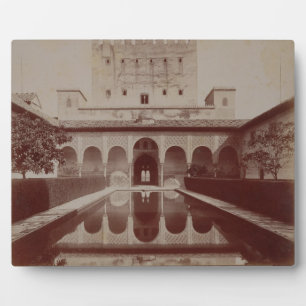 Patio de los Arrayanes, Alhambra, c.1875-80 (sepia Plaque