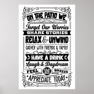 Patio Moments: Where Stories Unfold Poster