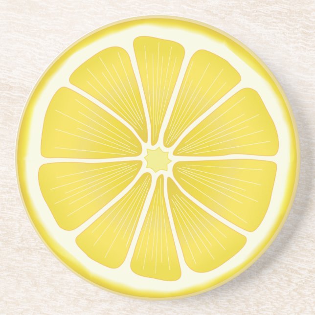 Patio Party Slice of Lemon Coaster (Front)