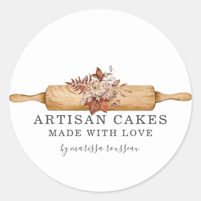 Pâtisserie Chef Rolling Pin Produit Étiquette (Devant)