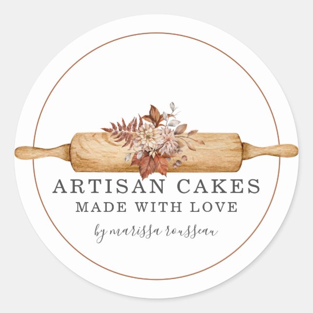 Pâtisserie Chef Rolling Pin Produit Étiquette (Devant)