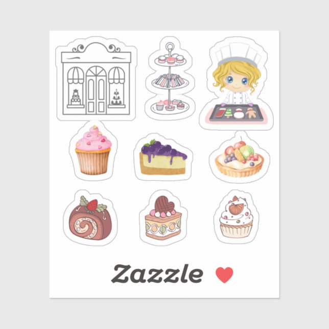 Patisserie Stickers (Sheet)