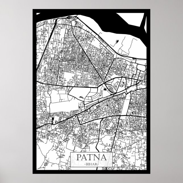 Patna Bihar City Map Poster (Front)