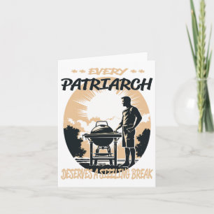 Patriarch Funny Bbq Chef Or Grill Fun  Card