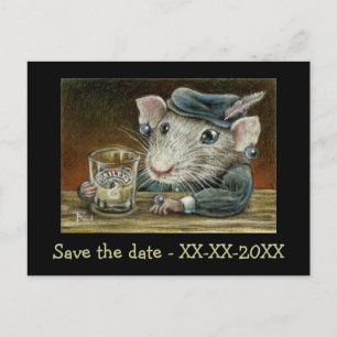 Patricia the rat announcement postcard