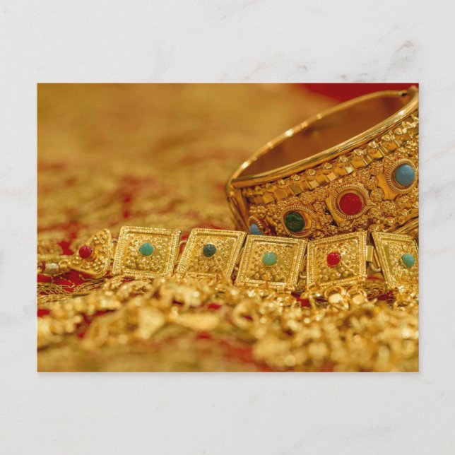 Patriciapotluck gold jewellery postcard (Front)