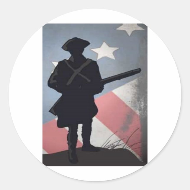 PATRICK HENRY QUOTE 2.0 CLASSIC ROUND STICKER (Front)